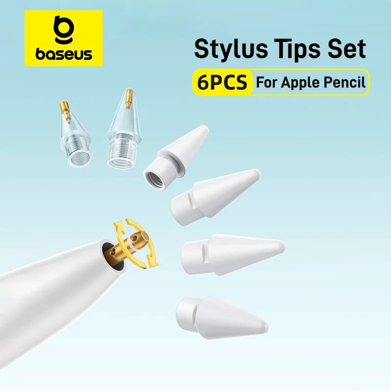 Apple Pencil用 スタイラスペンチップ 6個セット ケース付き